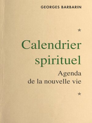 cover image of Calendrier spirituel